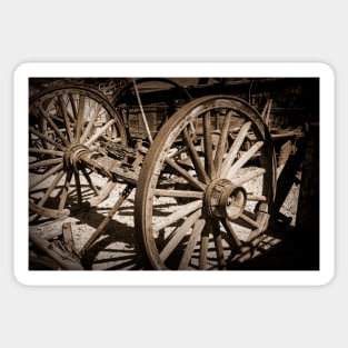 Old West Wagon Wheels Sticker